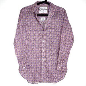 Frank & Eileen Womens XS Oversized Joedy Floral Boyfriend Button Up Shirt F1345
